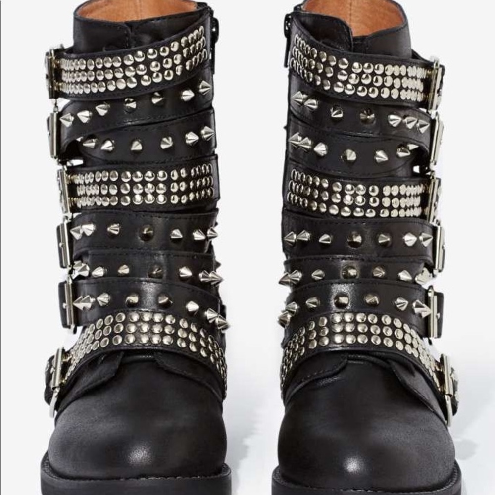 Jeffrey Campbell Cruzado Studded Boots Moto Boot - Picture 3 of 8